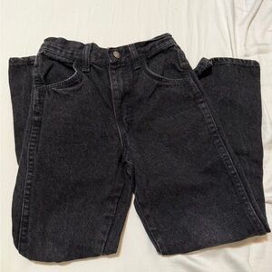 Vintage Boys Rustler Black Wash 100% Cotton Denim Jeans USA SZ 10